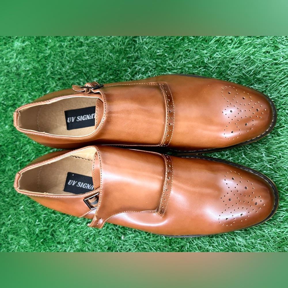 UV Signature‎ Men's Monk Brogue Dress Shoes Size 8.5